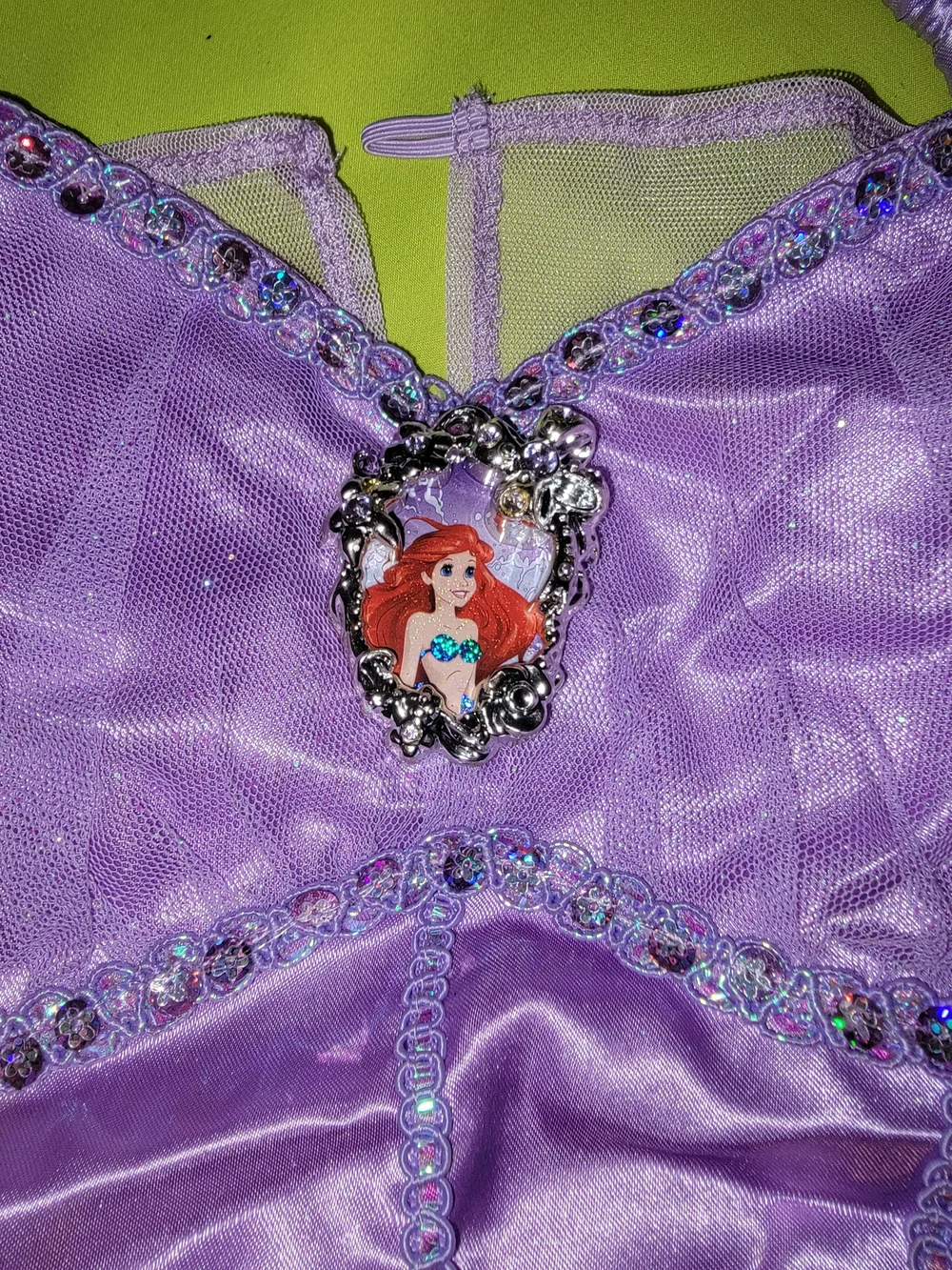 Disney Purple Ariel-Inspired Princess Dress with Jewel Accent